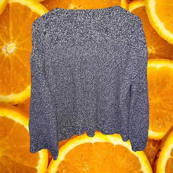 Loft Black and White Marled Scoop Neck Sweater Size Medium - Picture 6 of 6